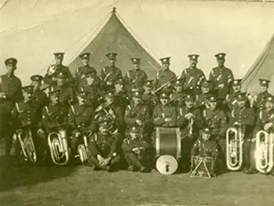 Men in Lambton County Community Concert Band.