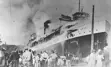 image of boat on fire.