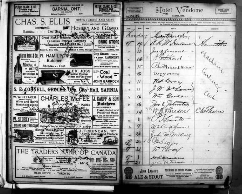 A handwritten ledger titled "Register of Names of Paupers, Vagrants and Idiots," listing individuals admitted to a county institution, with columns detailing names, dates, origins, conditions, and other personal information.