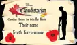 Shadow figured with "Their name liveth forevermore"