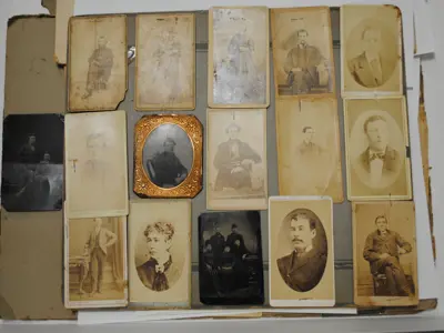A Scrapbook Page From The Lambton County Archives Collection With Examples Of Different Types Of Deterioration
