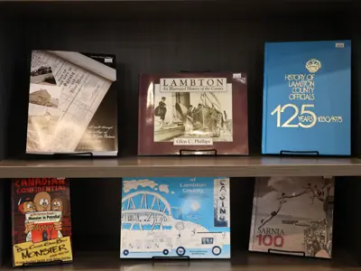 Book selections available at the Lambton County Archives gift shop.